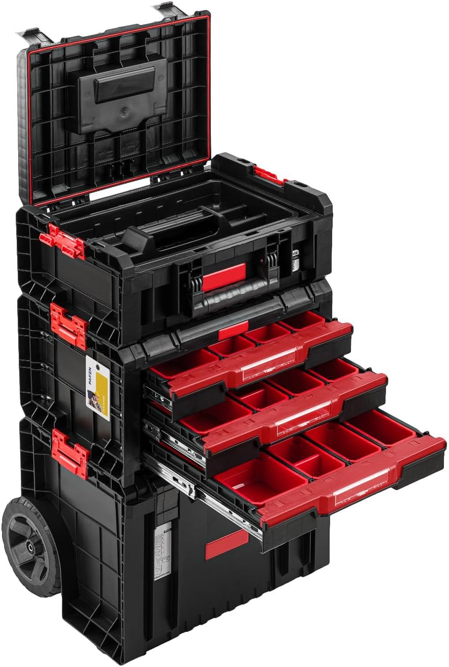 PAFEN Rollende Werkstatt Werkstattschublade - Premium Werkzeugtrolley - Werkzeugkasten auf Rädern 44