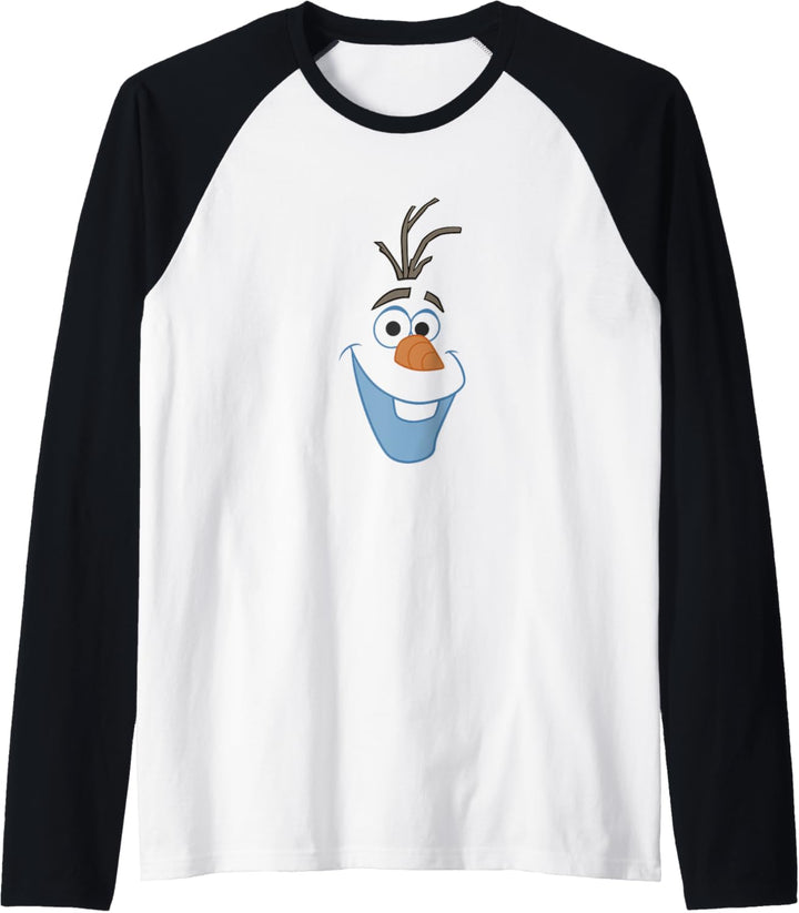 Disney Frozen Olaf Big Face Cartoon Raglan