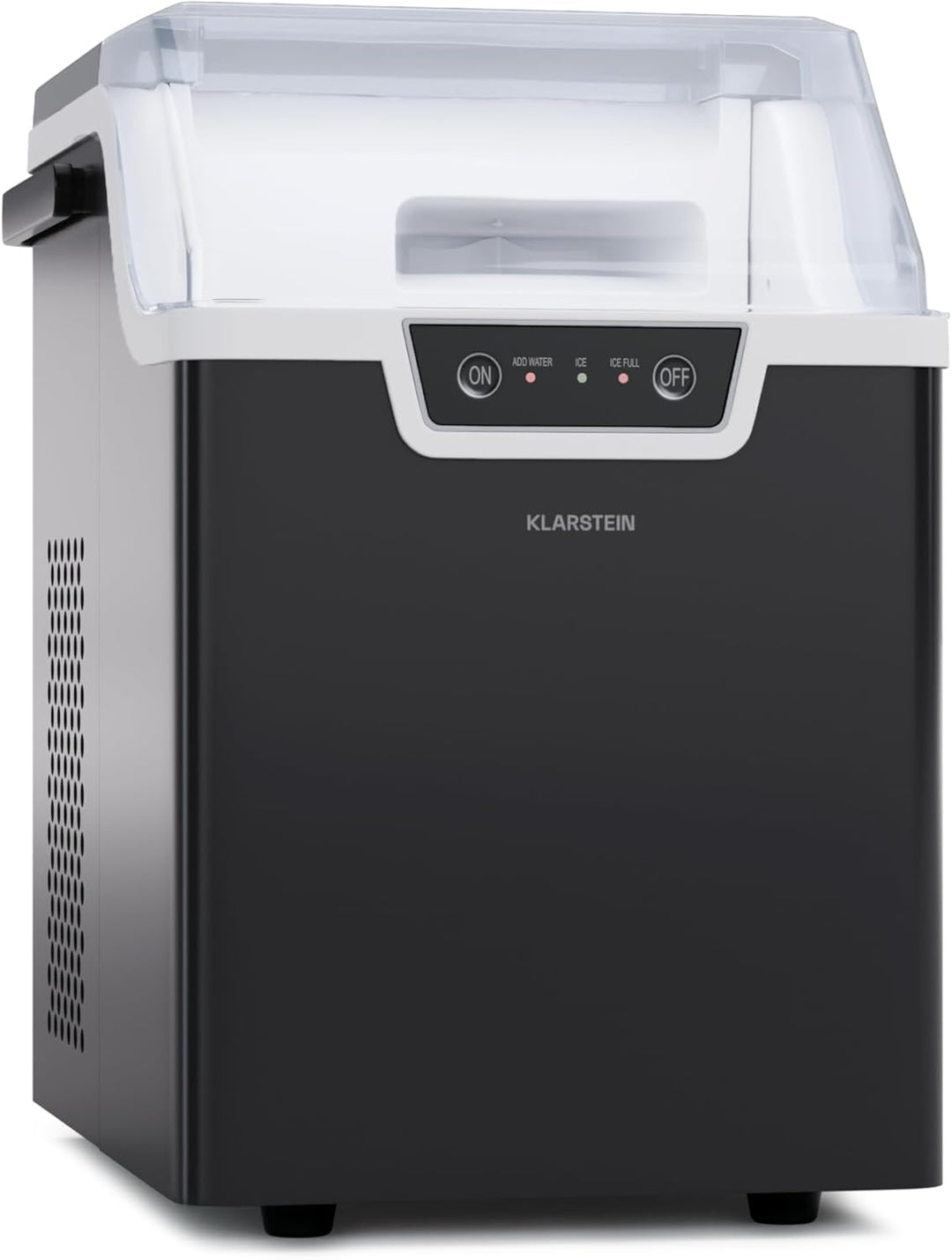 Klarstein Eiswürfelmaschine für Zuhause, Camping & Gastro, 200W Mini-Eiswürfelmaschine Klein, 4 Min