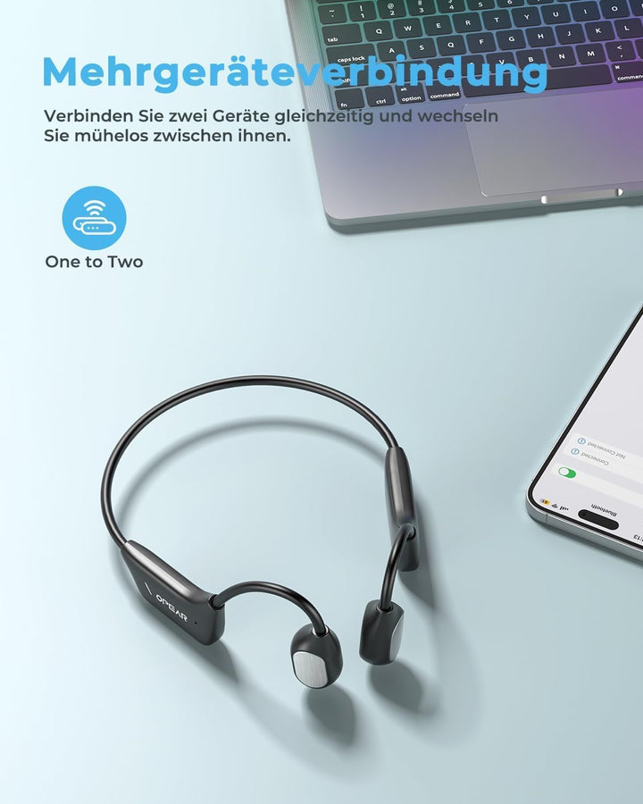 Relxhome Knochenschall Kopfhörer, Kopfhörer Schwimmen, 32GB MP3 Speicher, Open Ear Kopfhörer Bluetoo