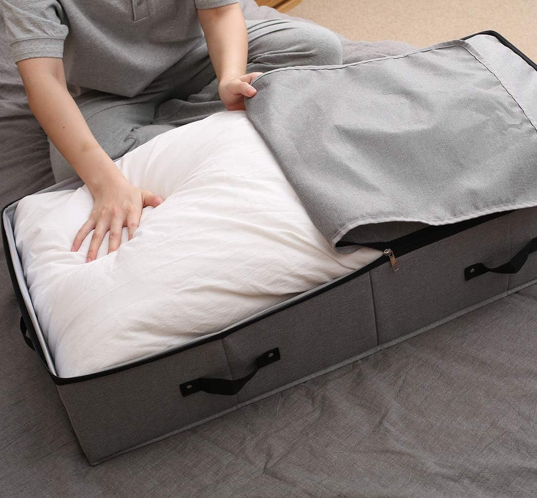 iwill CREATE PRO Grosse, robuste Unterbett-Aufbewahrungsbox mit Reissverschluss Deckel, starre, robu
