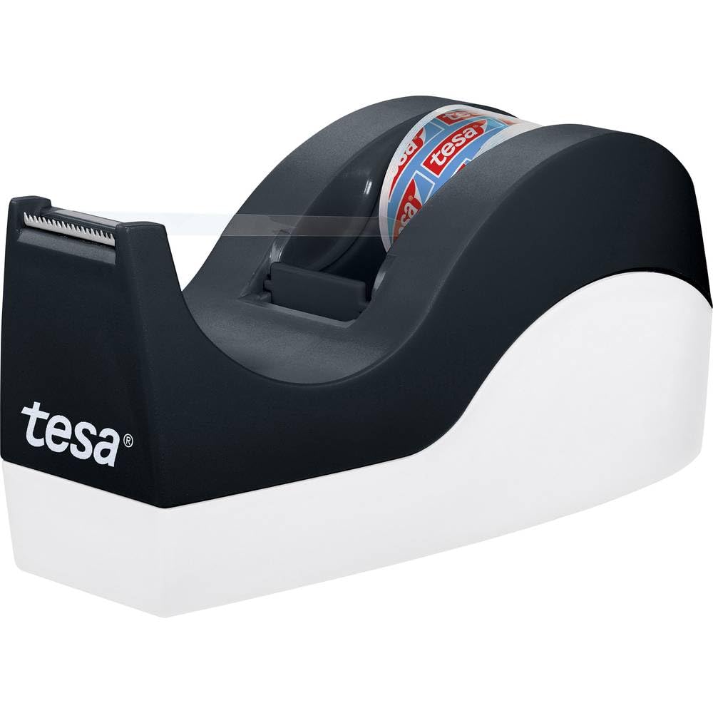 tesa Easy Cut Tischabroller ORCA - rutschfest, einfache Handhabung, sauberer Schnitt - mit 1 Rolle t