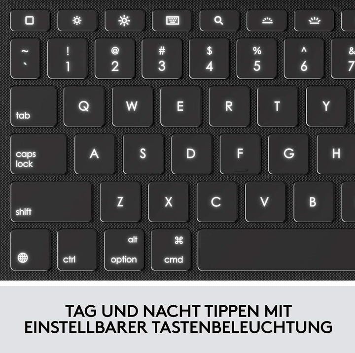 Logitech Combo Touch für iPad (7., 8. und 9. Generation) Schutzcase mit Präzisions-Trackpad, Noteboo