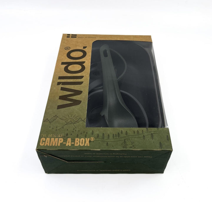 Wildo Wildo CAMP-A-BOX DUO Outdoor Army Geschirr Besteck Überleben Camping Set Olive Green/Dark Grey