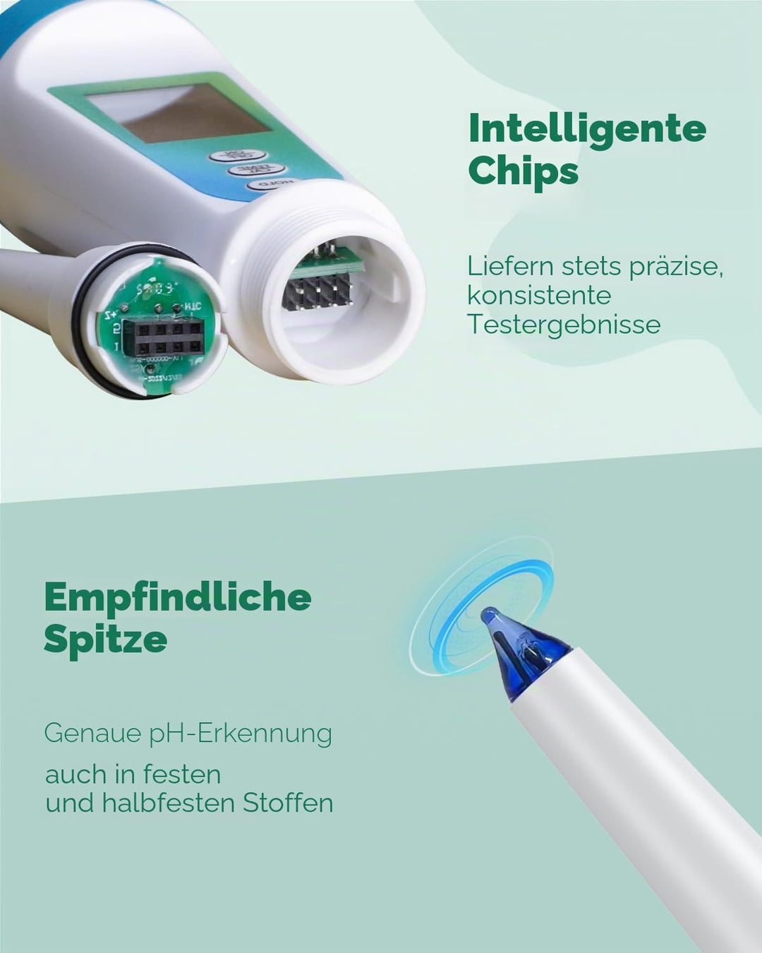 Pawfly Digitales pH-Messgerät für Lebensmittel mit hoher Genauigkeit zur Messung von Sauerteig Brot