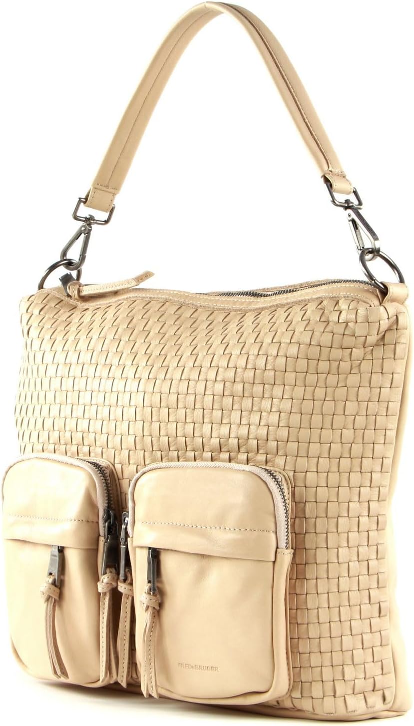 FREDsBRUDER Tasche Noon mit Label-Applikationen Damen Einheitsgrösse Cream, Einheitsgrösse Cream