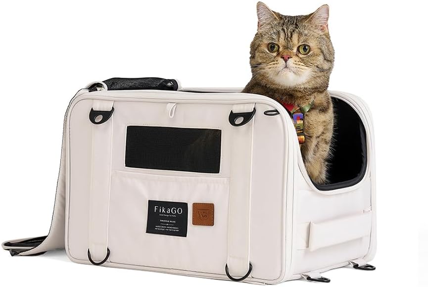 FikaGO 3-in-1 Reise-Tragetasche für Hunde und Katzen Truffle Plus – Rucksack, Schultertasche & Handg