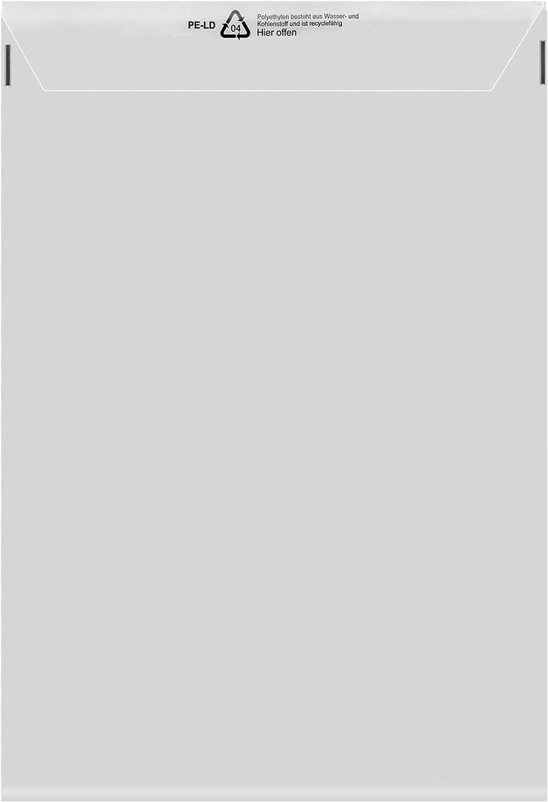1000 Folienversandtaschen Klappenbeutel transparent DIN B4 245x350 mm Versandtaschen UNIPOST 510804