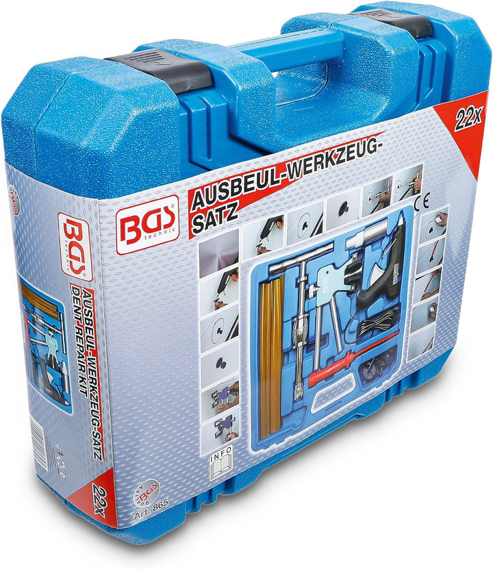BGS 865 | Profi-Ausbeul-Werkzeug-Satz | inkl. 9 Ausbeul-Pads verschiedener Grössen und Formen, Satz
