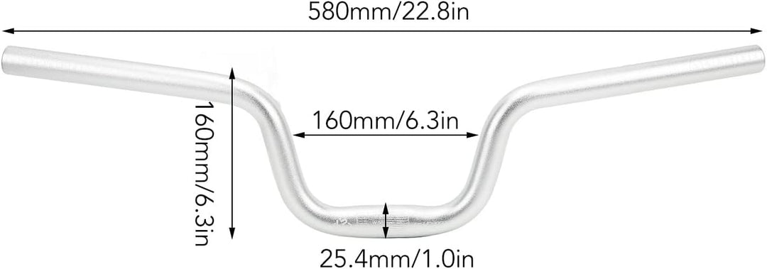 VGEBY Mountainbike-Lenker aus Aluminiumlegierung, Fahrrad-Schwalben-Lenker, U-Form, Fahrrad-Riser-Le