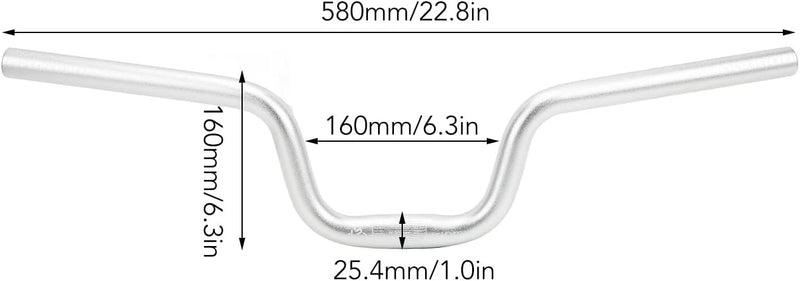 VGEBY Mountainbike-Lenker aus Aluminiumlegierung, Fahrrad-Schwalben-Lenker, U-Form, Fahrrad-Riser-Le