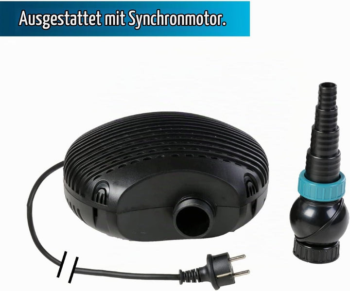 AquaForte EC 6.500 Filter/Teichpumpe, 38 Watt, Maximale Fördermenge 6.500 Liter pro Stunde, Maximale