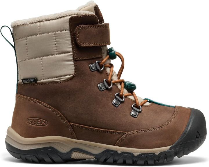 KEEN Unisex Kinder Kanibou WaterproofSchneestiefel 24 EU Dark Earth Roasted Pecan, 24 EU Dark Earth