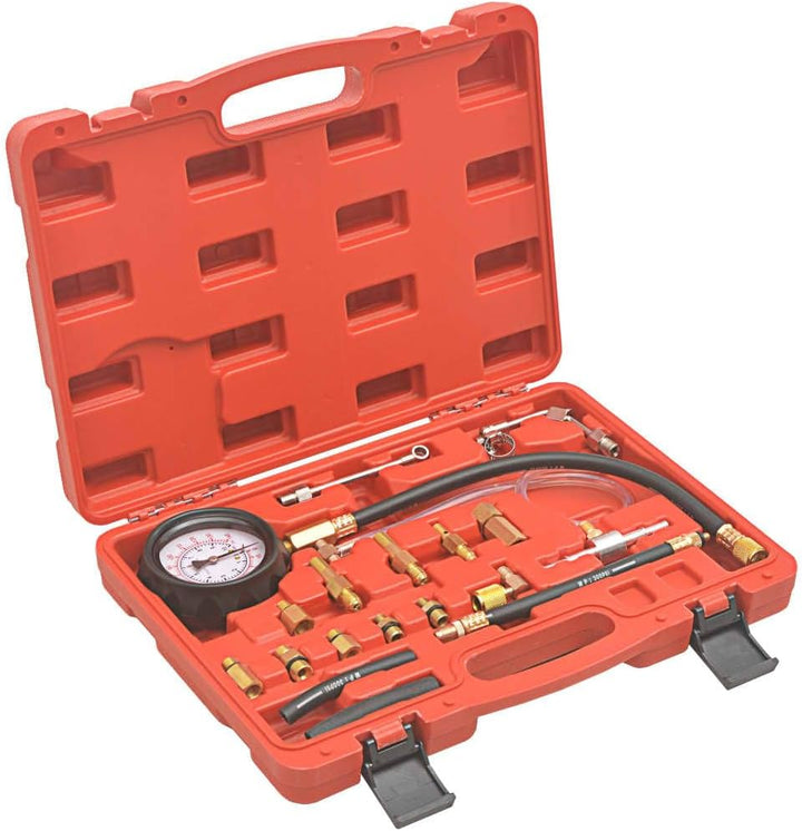 vidaXL Benzin Drucktester Drucktester Druckmesser Einspritzanlage Kraftstoffdruckprüfer Werkzeug Sat