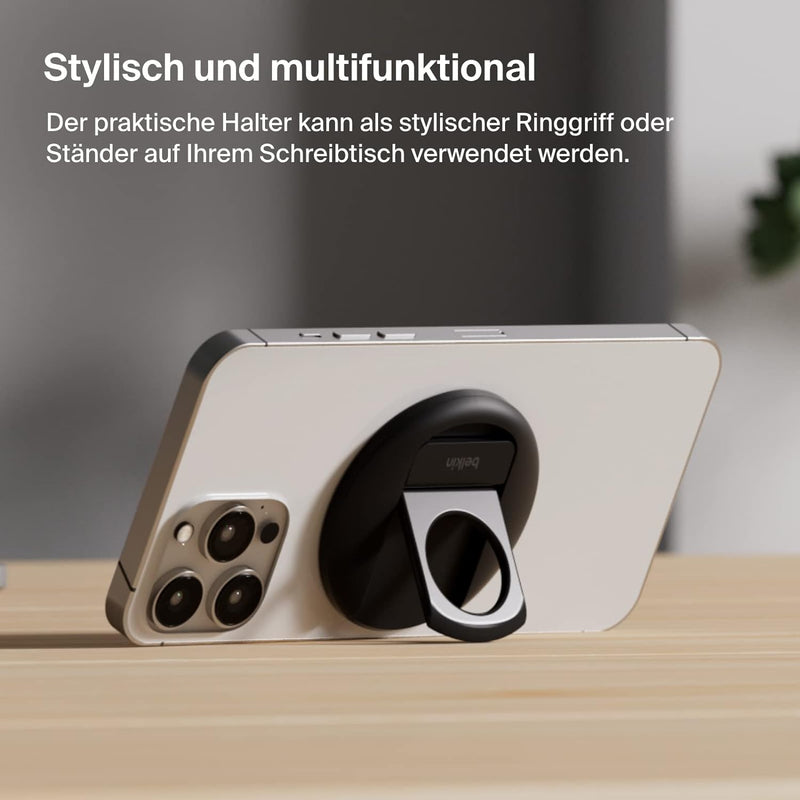Belkin iPhone-Halter mit MagSafe für Mac-Notebooks; einfache magnetische Befestigung zur Verwendung