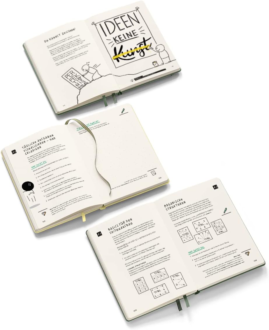 LEUCHTTURM1917 Sketchnote Journal - Notizen & Ideen schnell und einfach visualisieren - Deutsch/Oliv