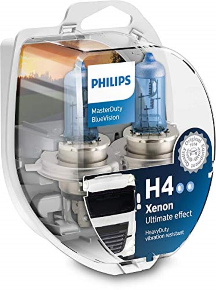 Philips automotive lighting MasterDuty BlueVision 24V H4 Scheinwerferlampe, 53275328 H4 Duo Box, H4