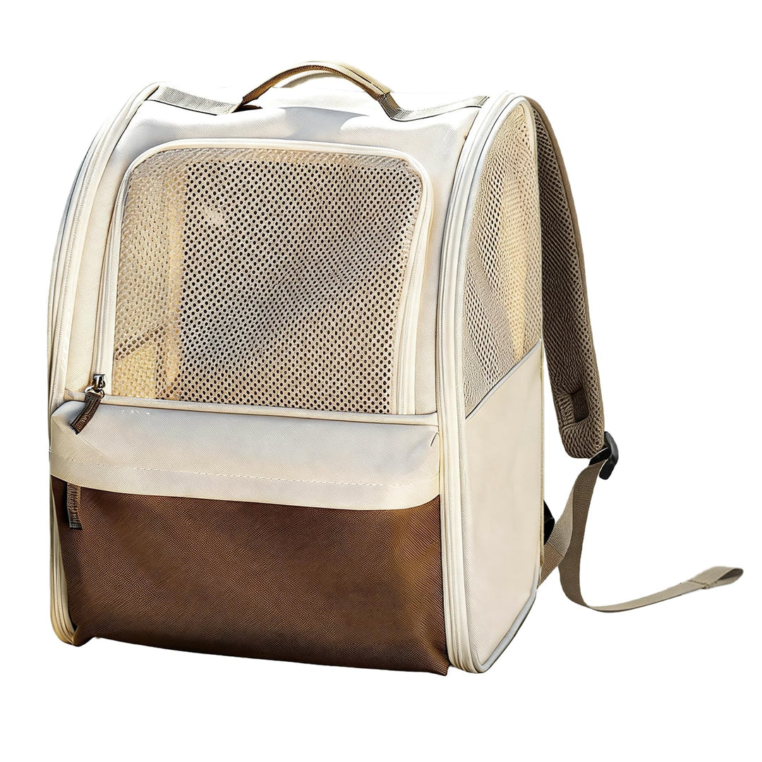 Haustier Rucksack mit Netzfenster, 600D Wasserdichtes Oxford-Tuch Hunderucksack und Katzenrucksack,