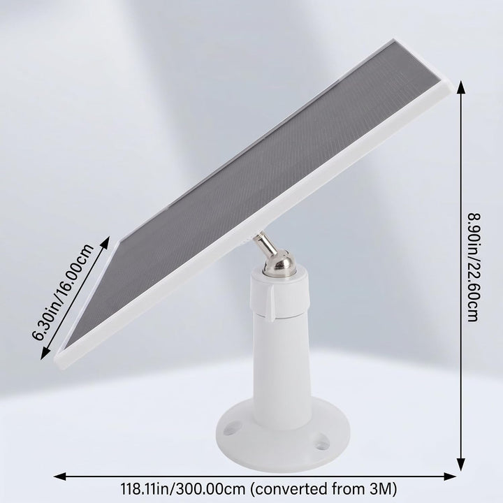 Solarpanel 8W für Vogelhaus Kamera, 2 in 1 Verbessertes Wetterfestes USB C Ladegerät, 360 Grad Einst