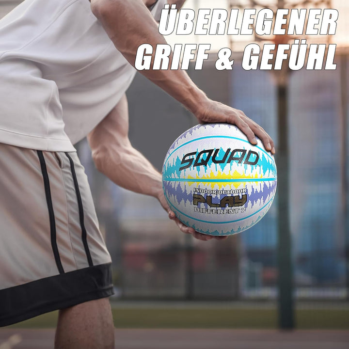 SQUAD Ultra Grip Basketball Grösse 7 (29,5") - Verbesserter Langlebiger Sprung für Outdoor-Spiel - T