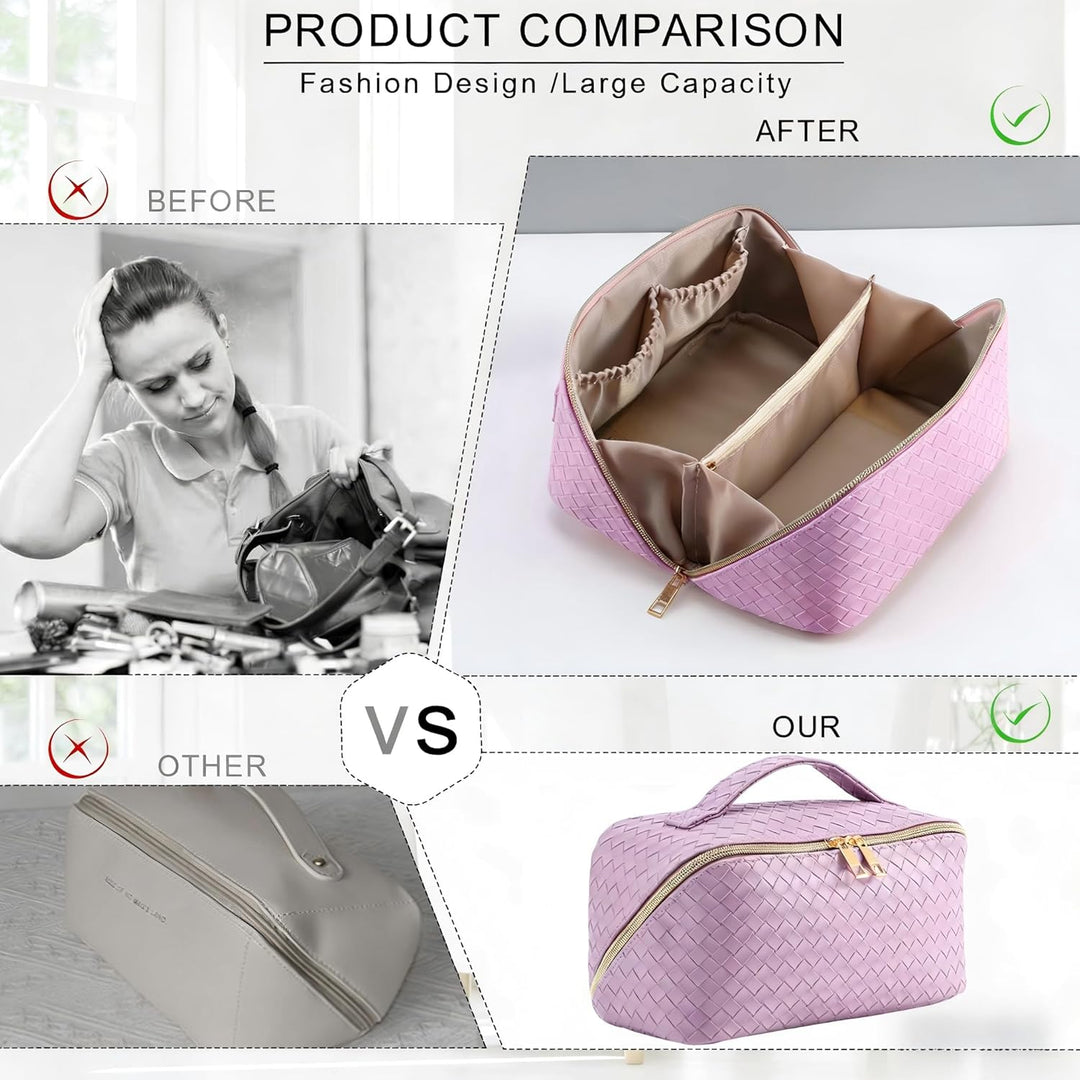 Reise Kosmetiktasche Damen mit Grossem,Tragbare Reise Make Up Tasche,Wasserdichter Schminktasche kul