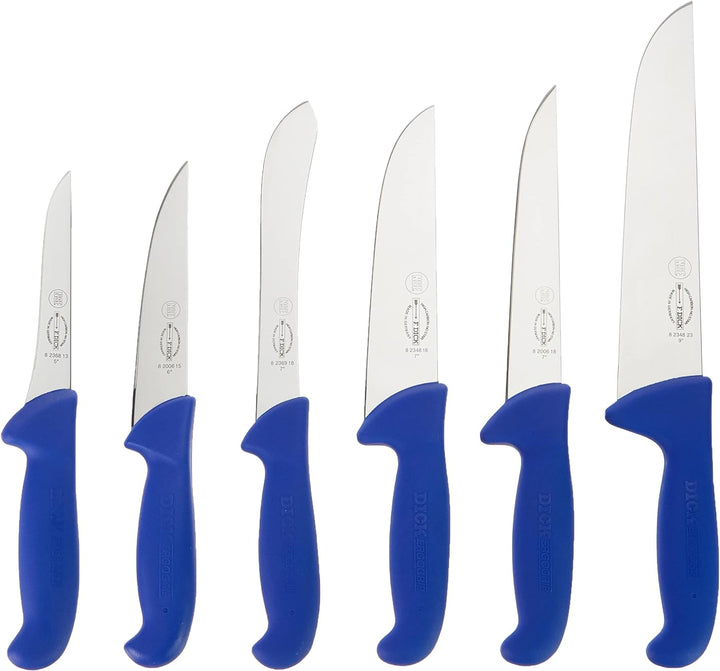 F. DICK Messer Set ErgoGrip 6-teilig (Blockmesser 18, 23 cm, Stechmesser 15, Sortiermesser 18 cm, Au