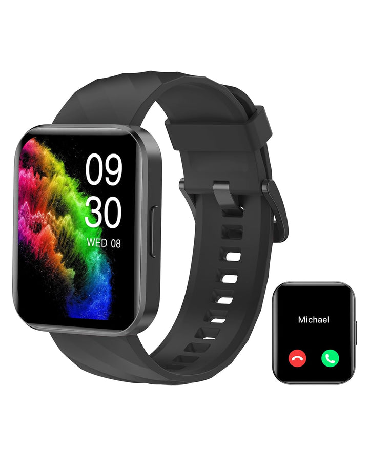 RUIMEN Smartwatch Damen Herren mit Telefonfunktion Fitnessuhr Schrittzähler Uhr mit Pulsmesser SpO2