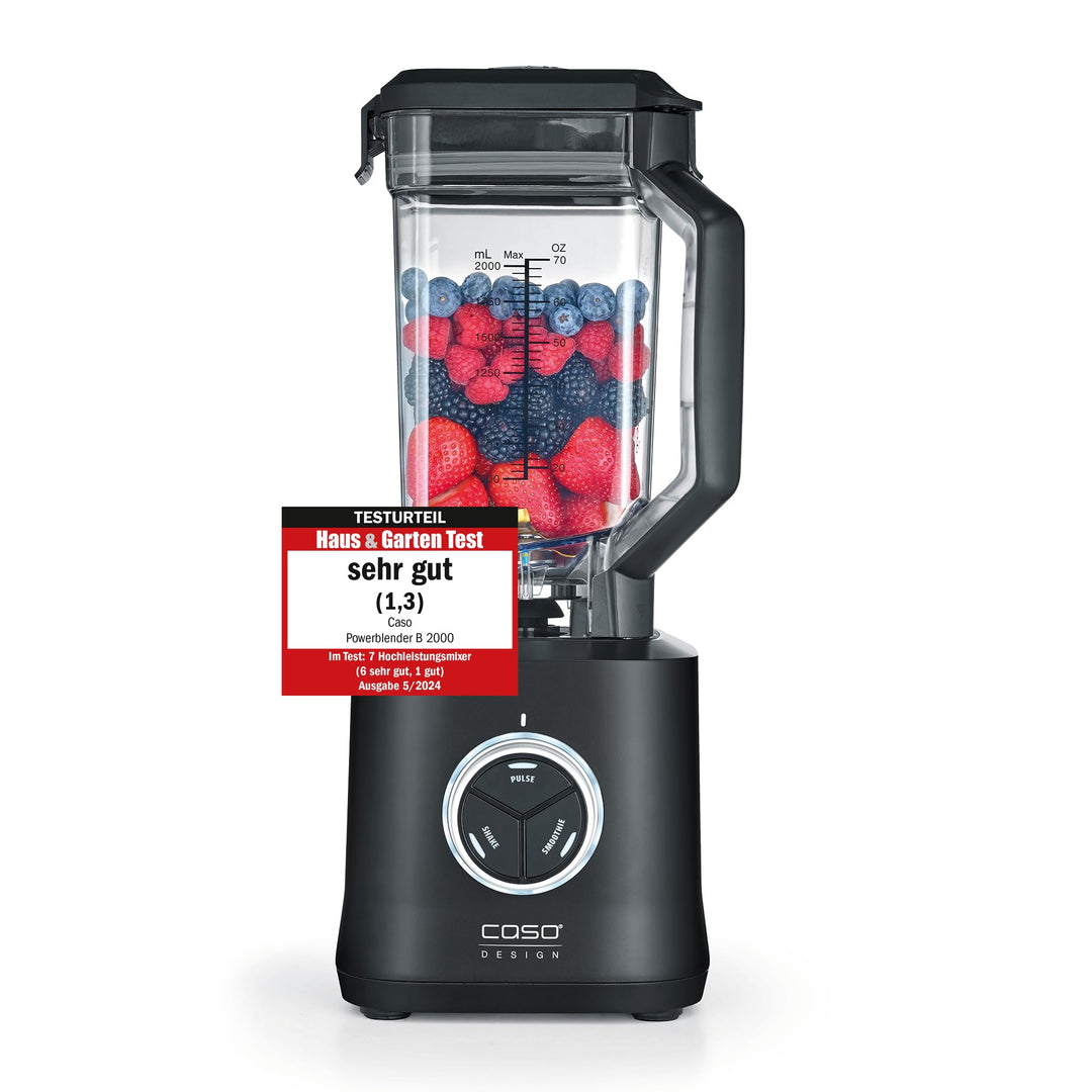 CASO PowerBlender B 2000 - Profi Standmixer, Testurteil: Sehr Gut, 30.000 U/min, bruchsicherer Trita