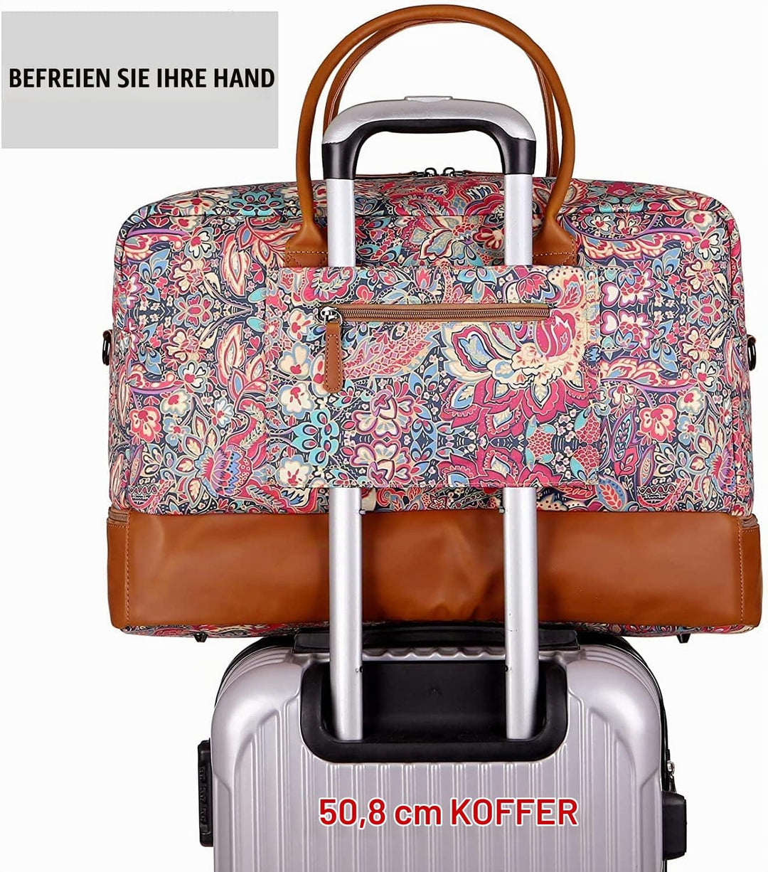 Travel Duffel Weekender Reisetasche Handgepäck Wochenendtasche mit Schuhfach für Damen HB-10 (HS), H