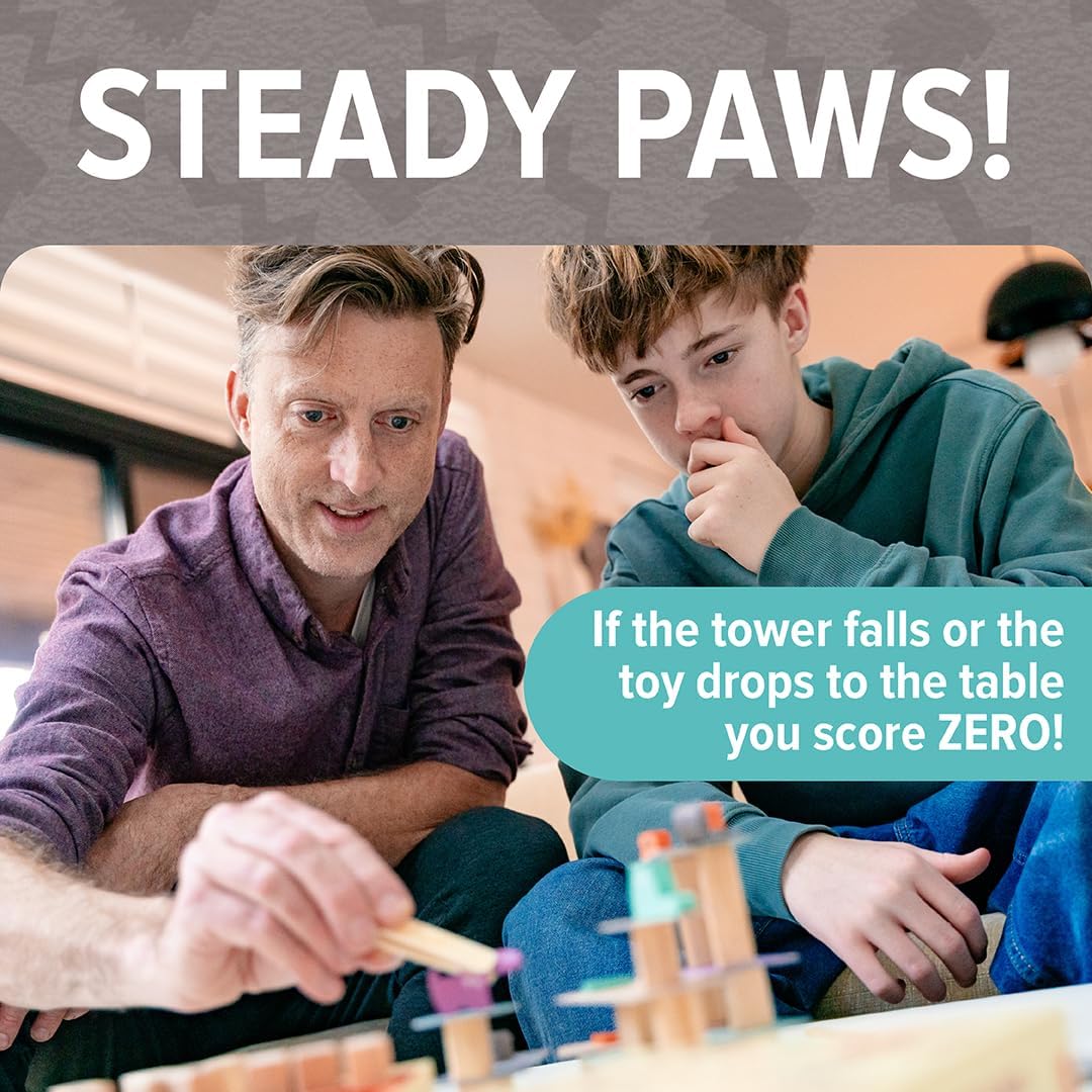 USAopoly Katzen klopfen Dinge ab Ledges | Balancierendes Partyspiel | ab 10 Jahren | 2–4 Spieler | ü
