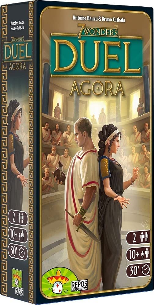 Asmodee 7 Wonders Duel – Agora, Erweiterung, Kennerspiel, Strategiespiel, 2 Spieler, ab 10+ Jahren,