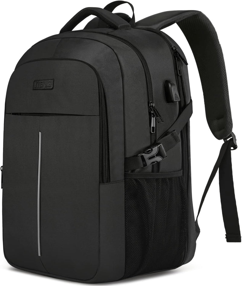 Gross Herren Laptop Rucksack 17 Zoll Laptoptasche für Schule Arbeit mit USB Ladeanschluss Wasserdich