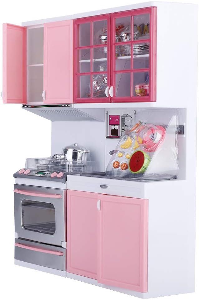 Kinderküche Holz Küche Spielküche Kinder Küchen Spielset Küchenspielzeug mit Klängen Mini Küchen Rol