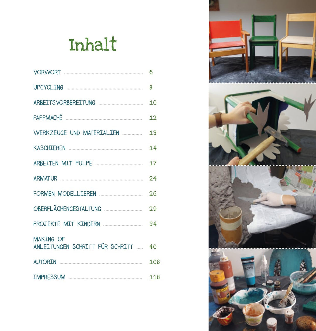 Kreative Stühle: Upcycling mit Pappmaché, Gebundenes Buch