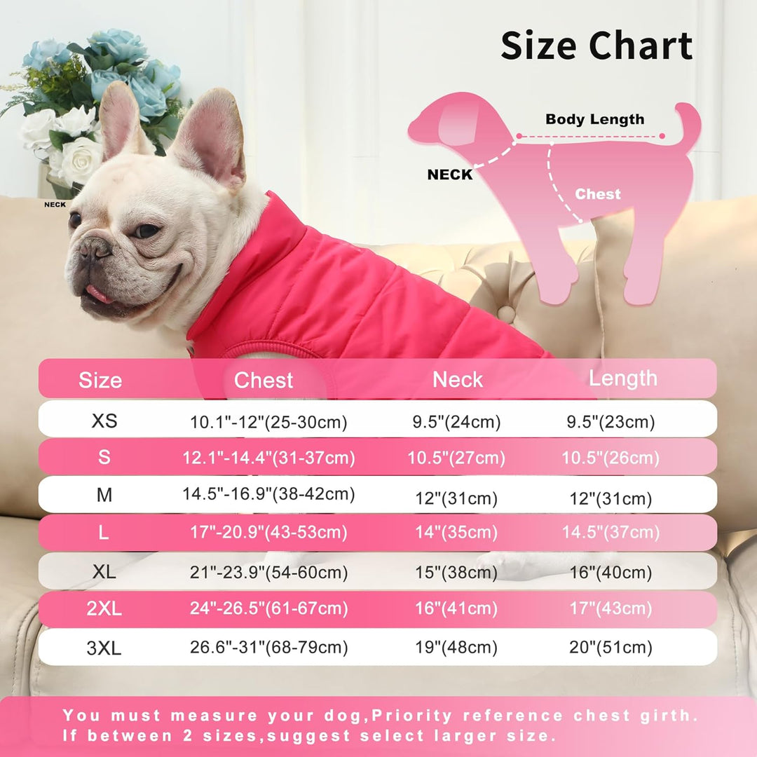2-lagige mit Fleece gefütterte Hundejacke, sehr warm für Winter und kaltes Wetter, extraweiche, wind