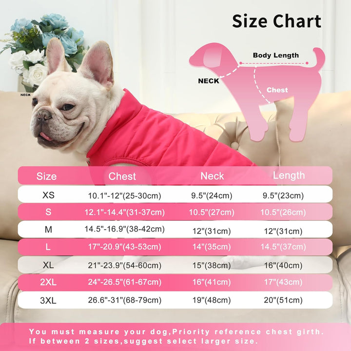 2-lagige mit Fleece gefütterte Hundejacke, sehr warm für Winter und kaltes Wetter, extraweiche, wind