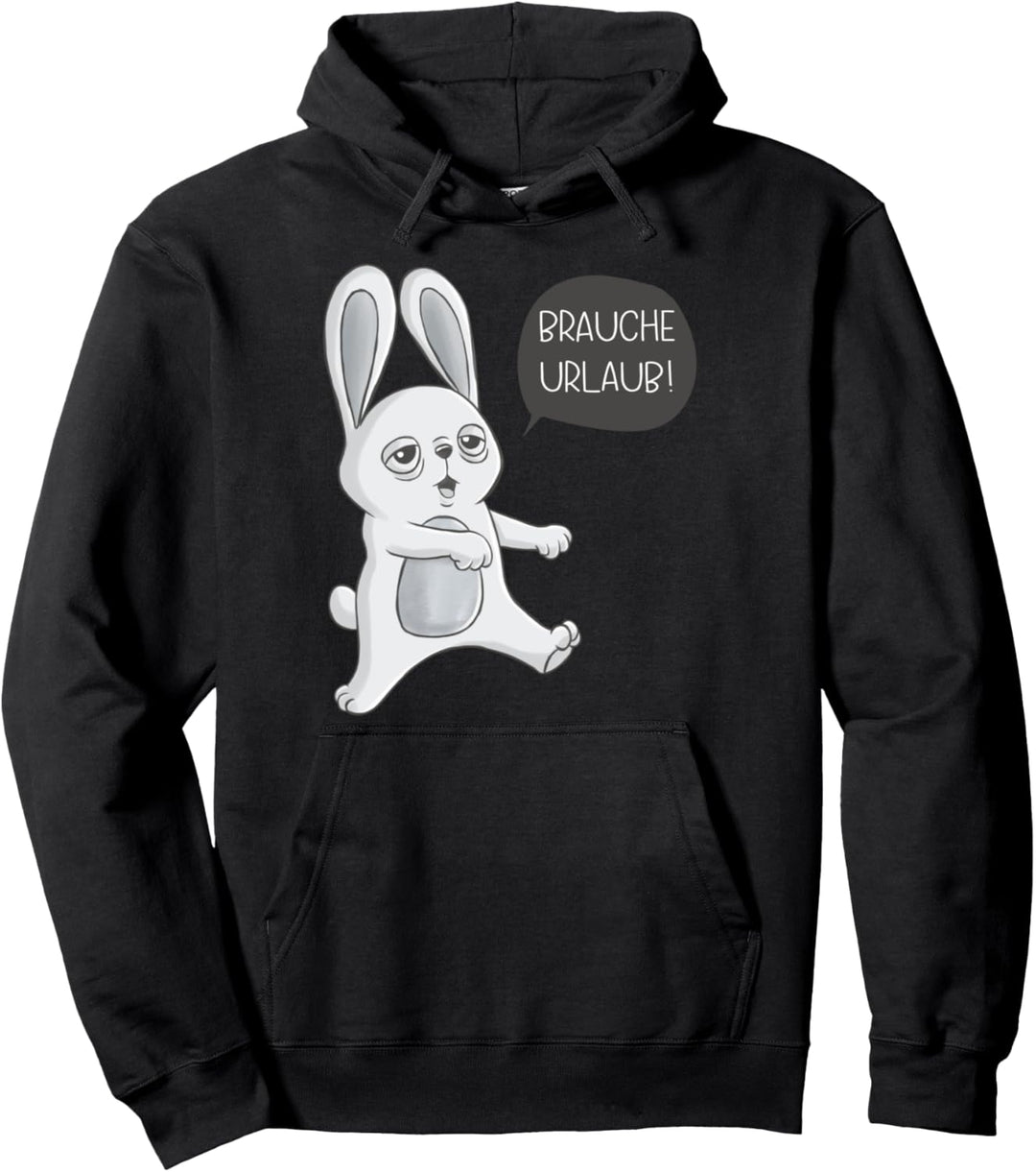 Kaninchen Brauche Urlaub geht immer reif für die Insel Hasen Pullover Hoodie