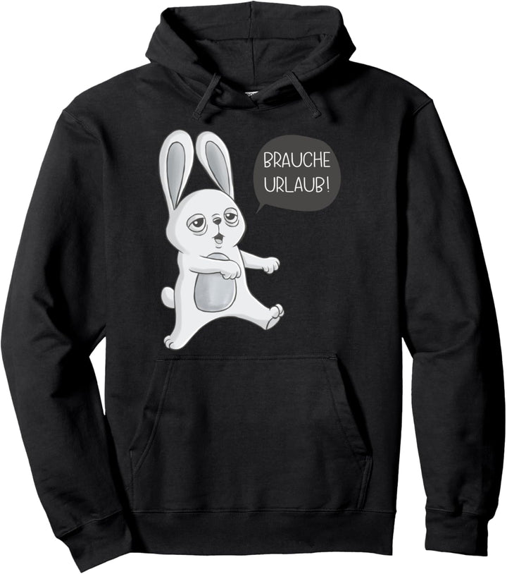 Kaninchen Brauche Urlaub geht immer reif für die Insel Hasen Pullover Hoodie
