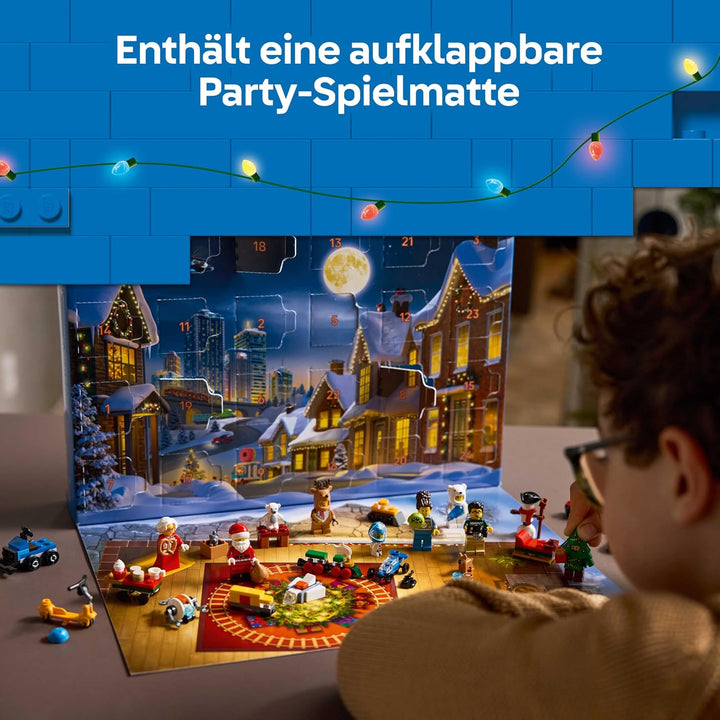 LEGO City Adventskalender 2025 - Weihnachten Spielzeug mit 24 Überraschungen - Zug, Auto & Traktor s