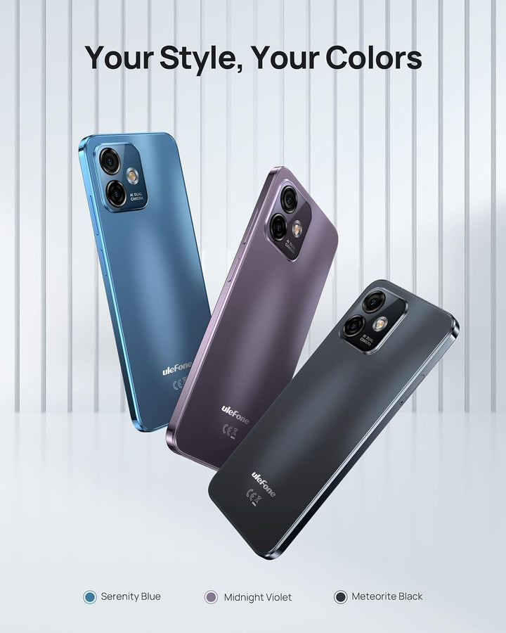 Ulefone Note 16 Pro Handy Ohne Vertrag, 12GB+128GB/256GB SD, 50MP Kamera Octa Core Smartphone Androi