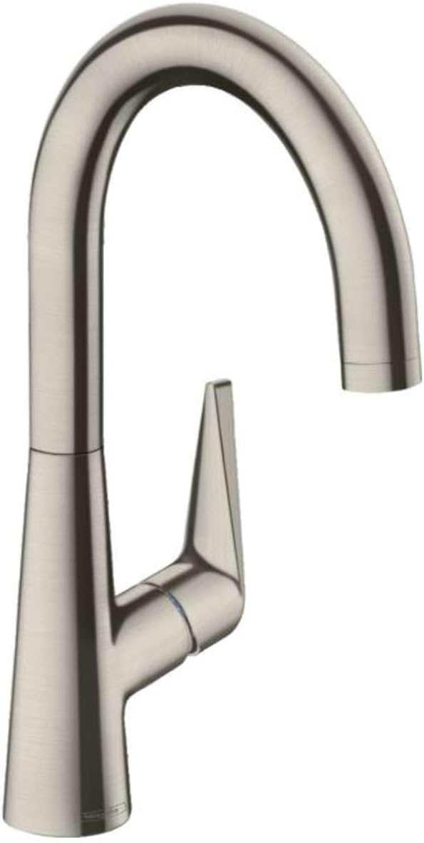 hansgrohe Talis S Einhebel-Küchenarmatur, Komfort-Höhe 220 mm, Edelstahl Finish Auslaufhöhe 220mm oh