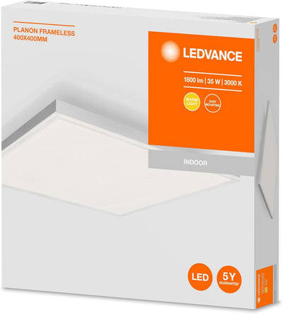 LEDVANCE LED Panel-Leuchte, Leuchte für Innenanwendungen, Warmweiss, Länge: 40x40 cm, Planon Framele