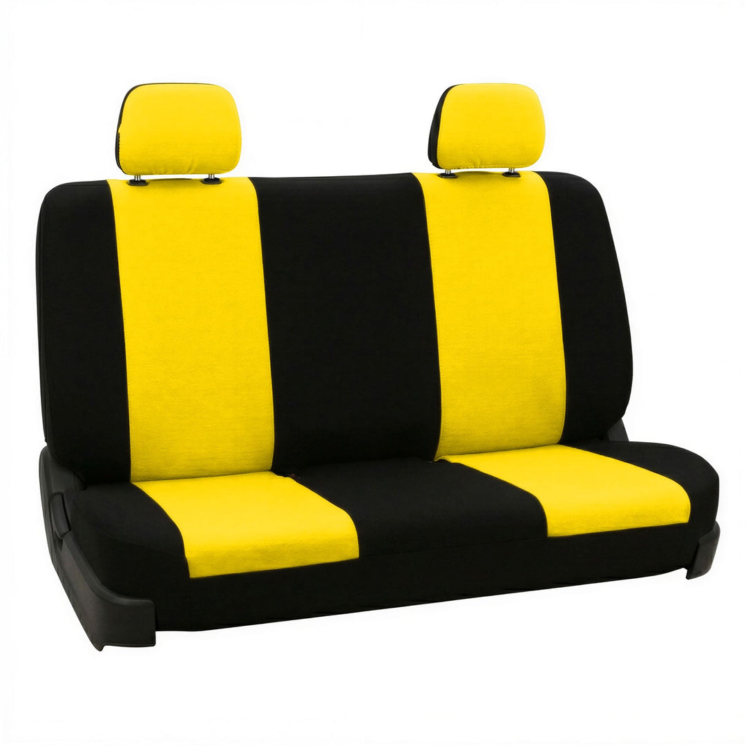 fh-fb050012 flach Tuch Rear Bench Sitzbezüge W. 2 Kopfstützenbezüge gelb, gelb