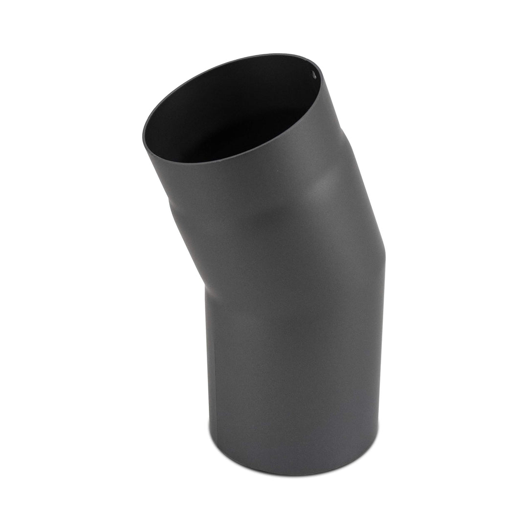 LANZZAS Ofenrohr Bogen 22° Grad, im Durchmesser DN 130 mm, Farbe: gussgrau - Rauchrohrbogen, Gussgra