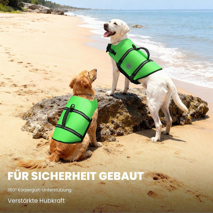 VIVAGLORY Rip Stop Schwimmweste Hund, Hundeschwimmweste, Schwimmhilfe & Auftrieb, Rettungsweste Hund