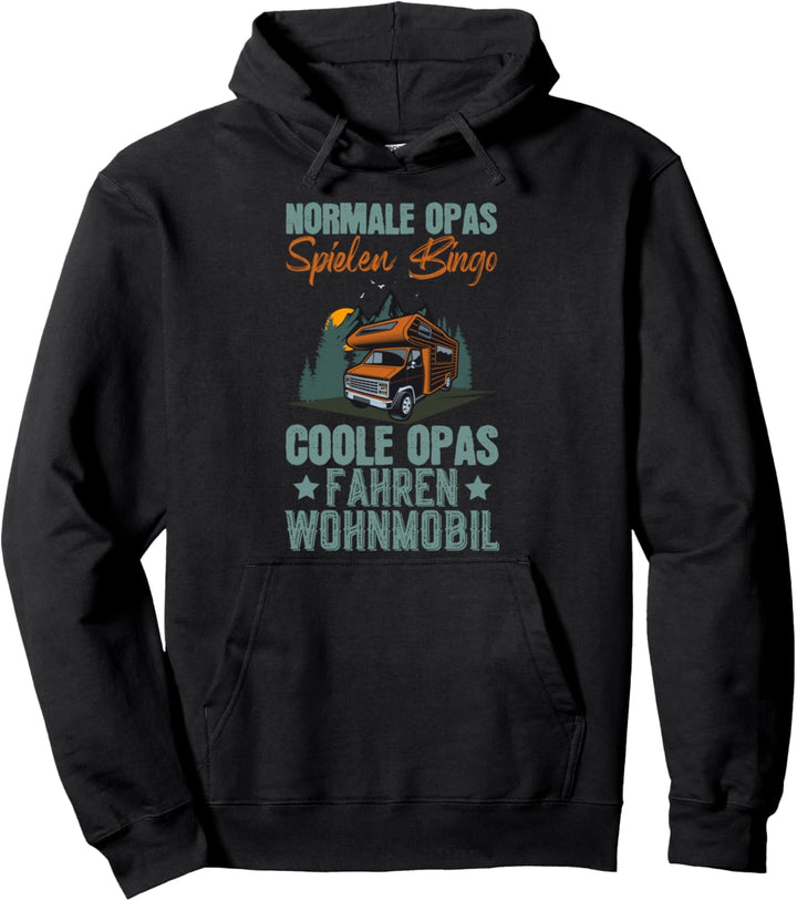 Camp Normale Opas spielen Bingo coole Opas fahren Wohnmobil Pullover Hoodie