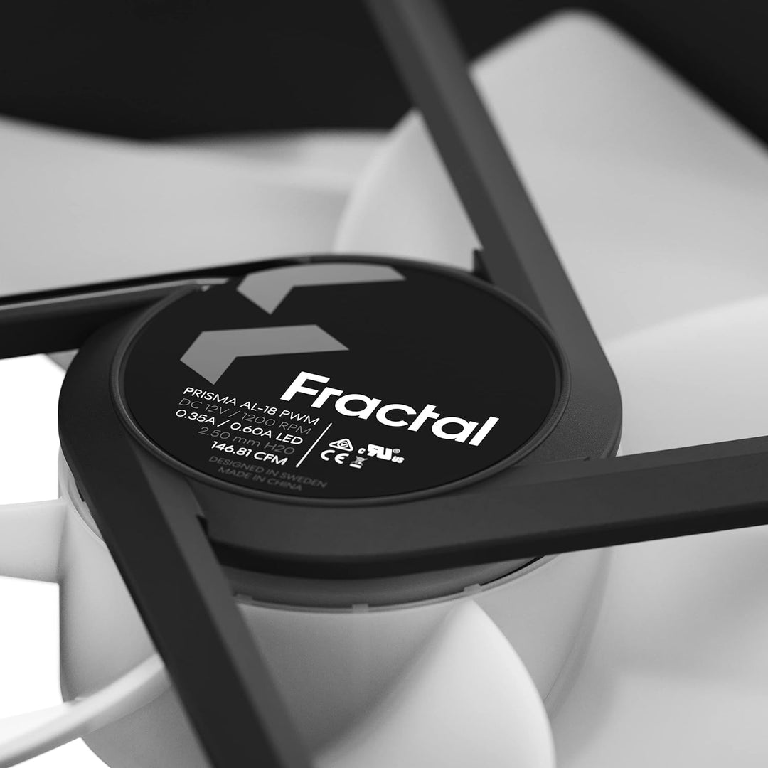 Fractal Design Prisma AL-18 - PWM 180 mm Addressable RGB LED LLS Bearing Computer Case Fan