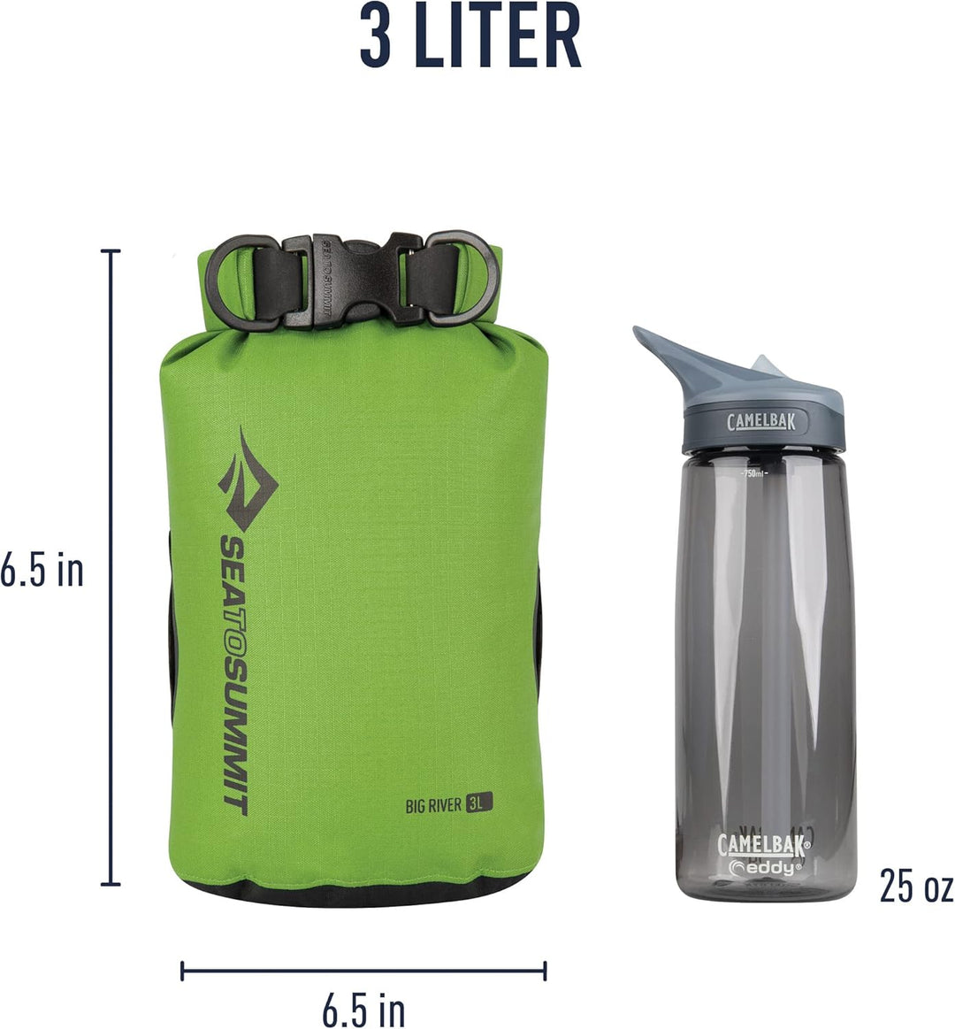 Sea to Summit Big River Drybag Wasserfester Stausack Packsack 3 Liter Green, 3 Liter Green