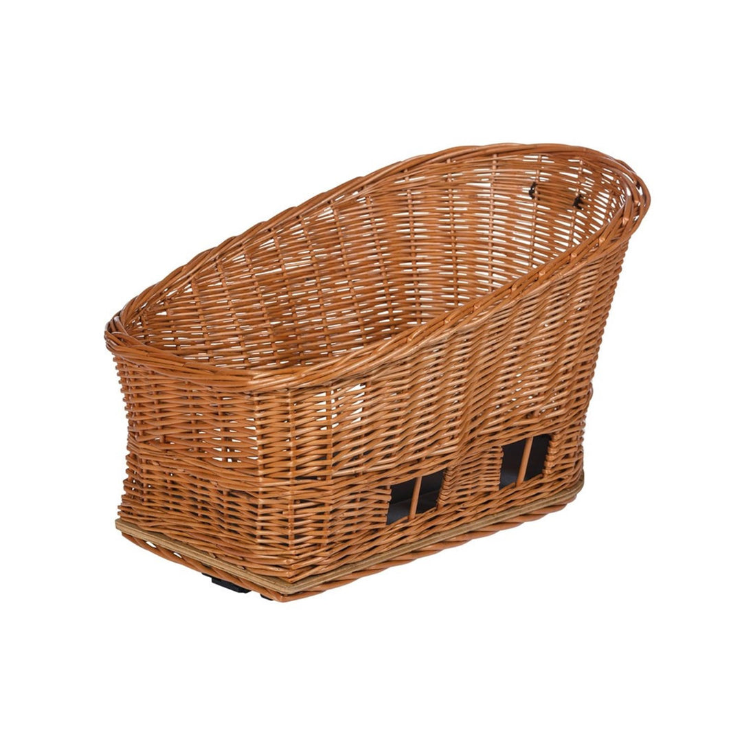 Basil Pasja Hundefahrradkorb - MIK M hinten - nachhaltige Weide - abnehmbar - inkl. Kissen - 30 Lite