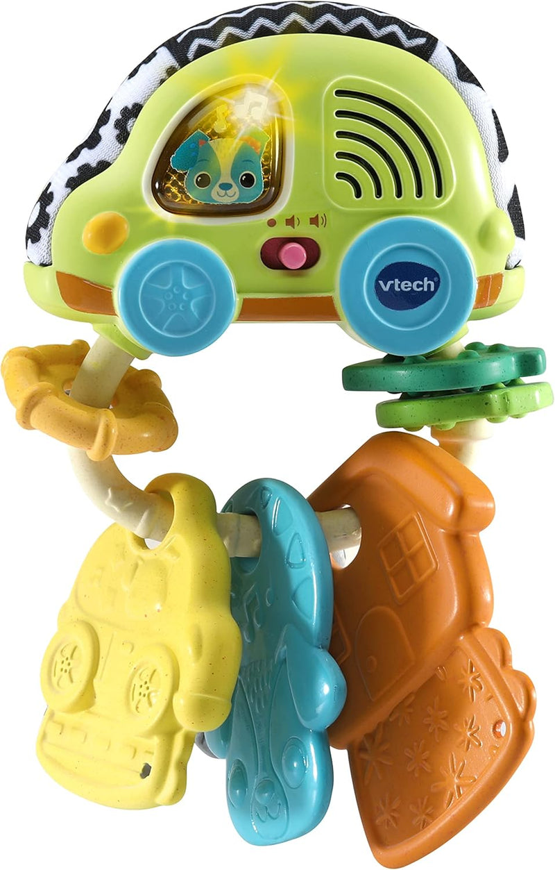 VTech Baby Babys Autoschlüssel – Interaktives Rassel-Spielzeug mit Beisshilfe, das singt und spricht